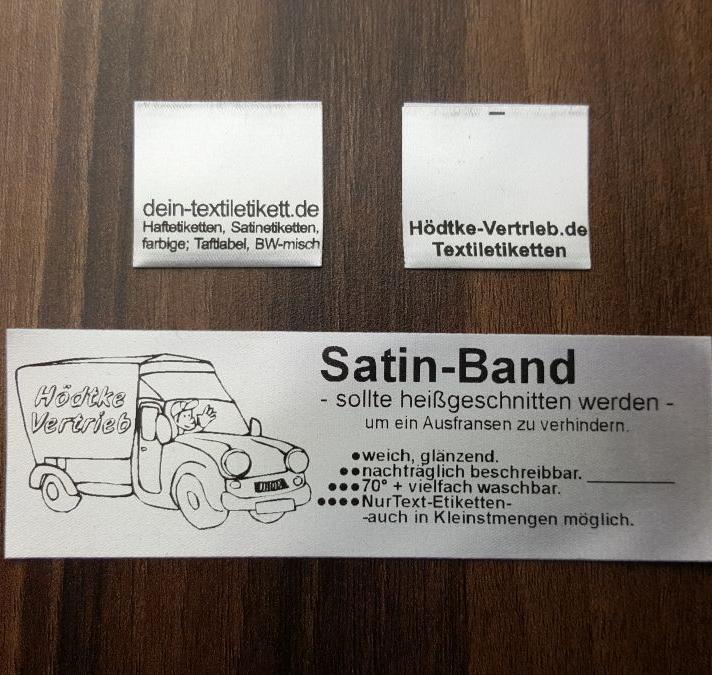 Satin-Label-heissgeschnitten
