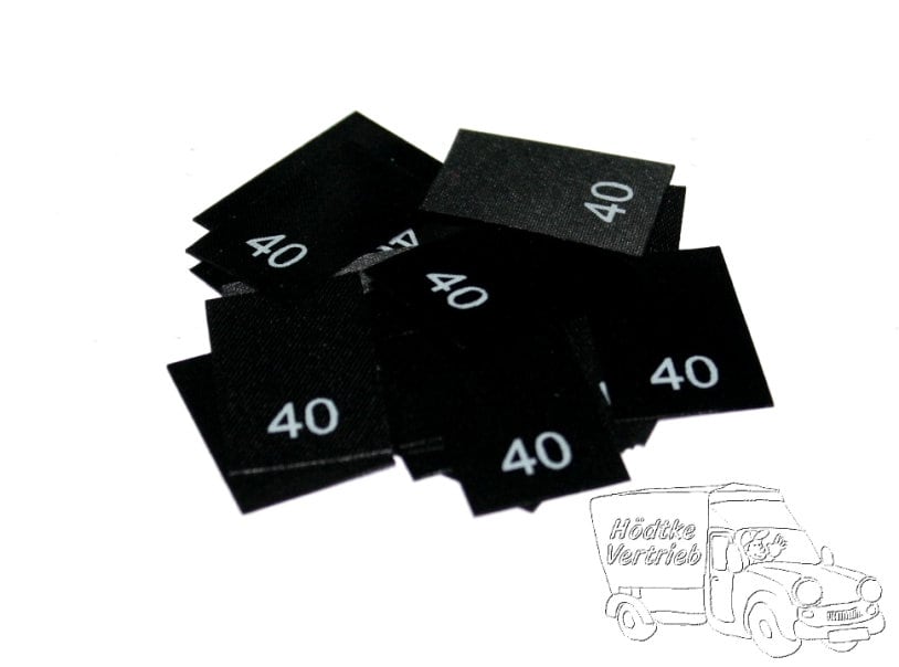 25 St. Textiletiketten Größe 40