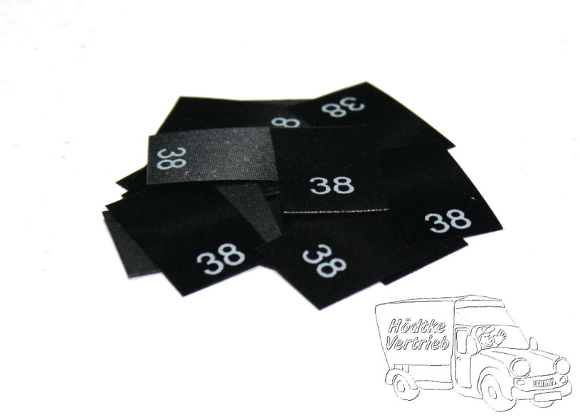25 St. Textiletiketten Größe 38