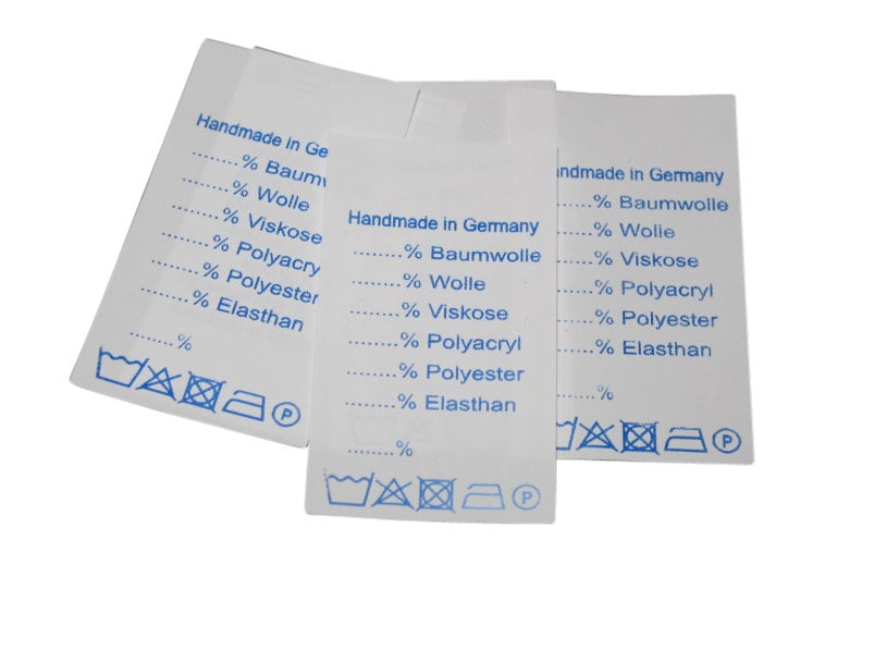 25 St. Textiletiketten "Universal" Handmade in Germany