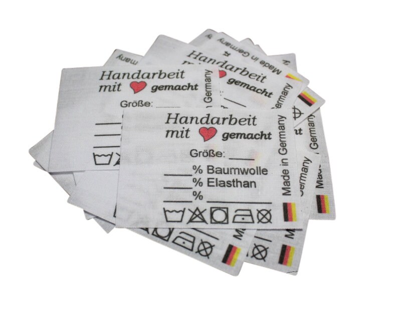 25 St. Textiletiketten Universal