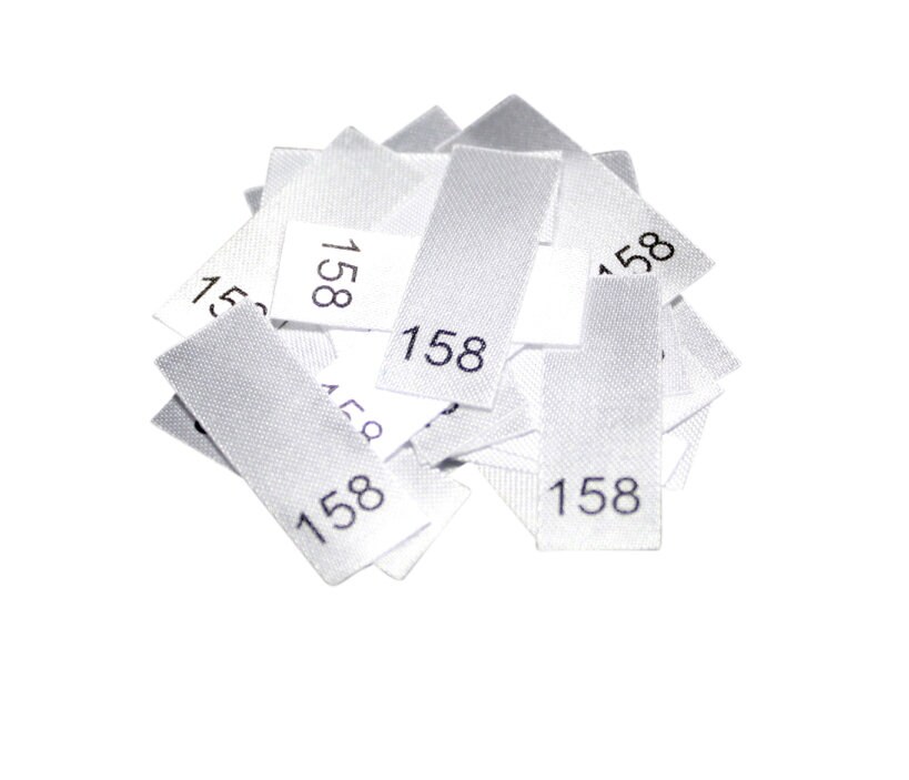25 St. Größenetiketten - Größe 158