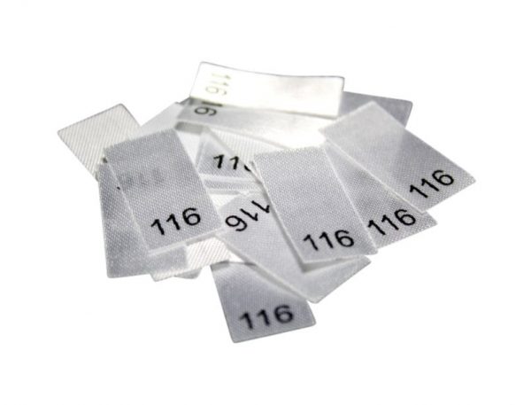 25 St. Textiletiketten - Größe 116