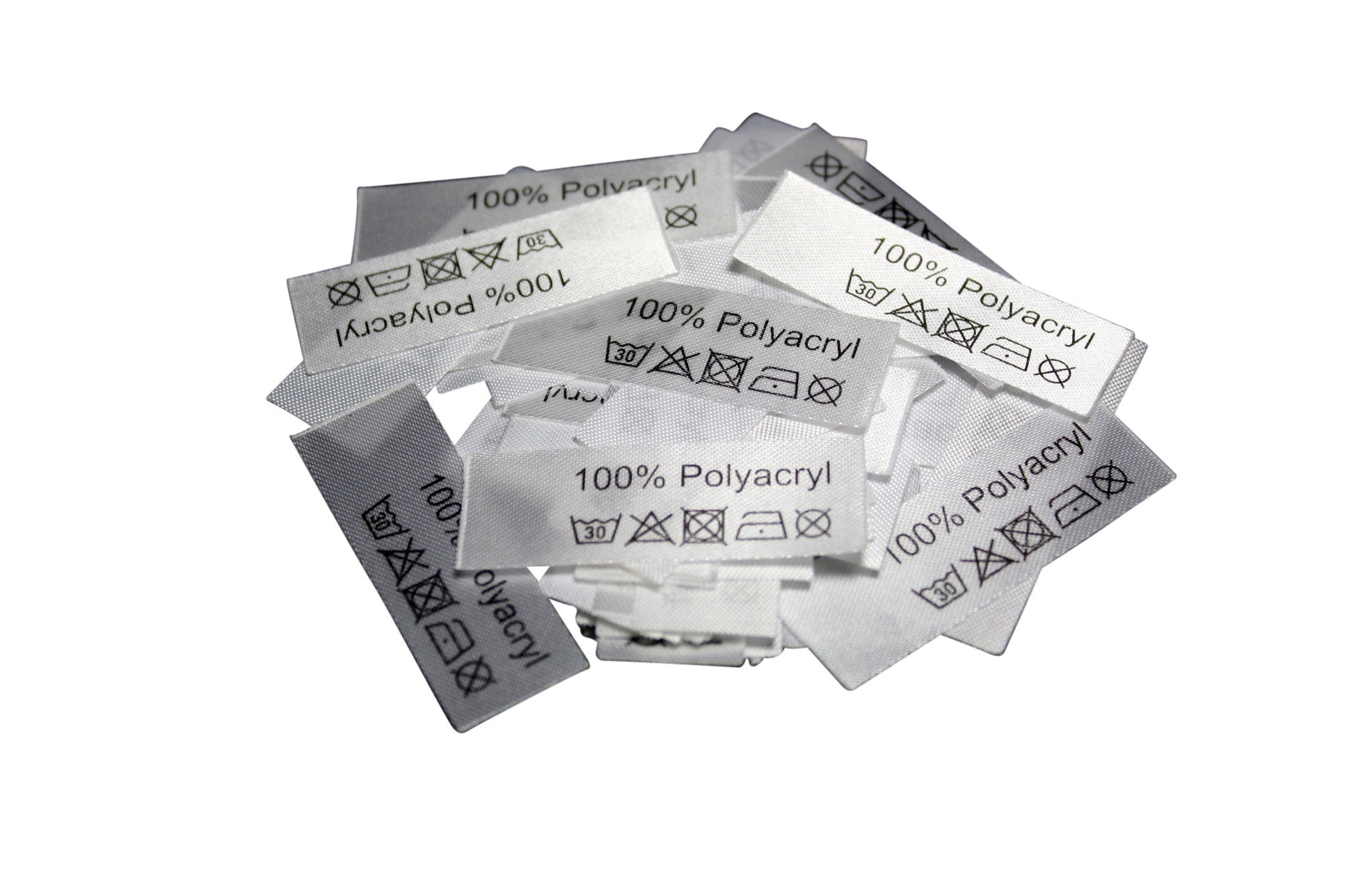 50 St. Textiletiketten Polyacryl