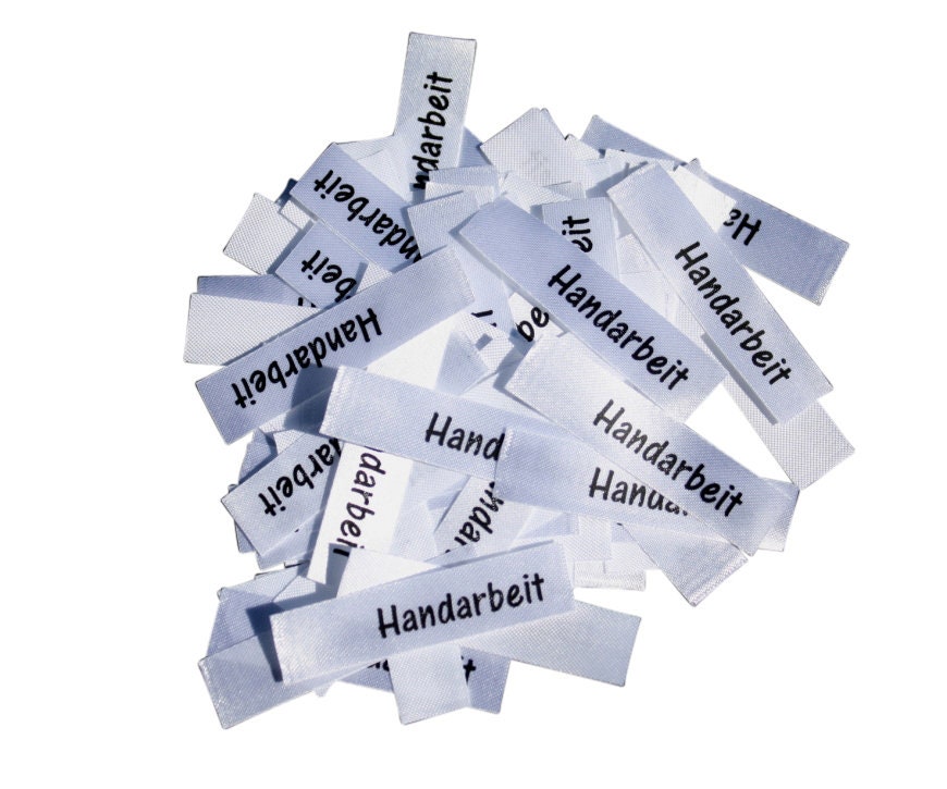 25 St. Textiletiketten Handarbeit