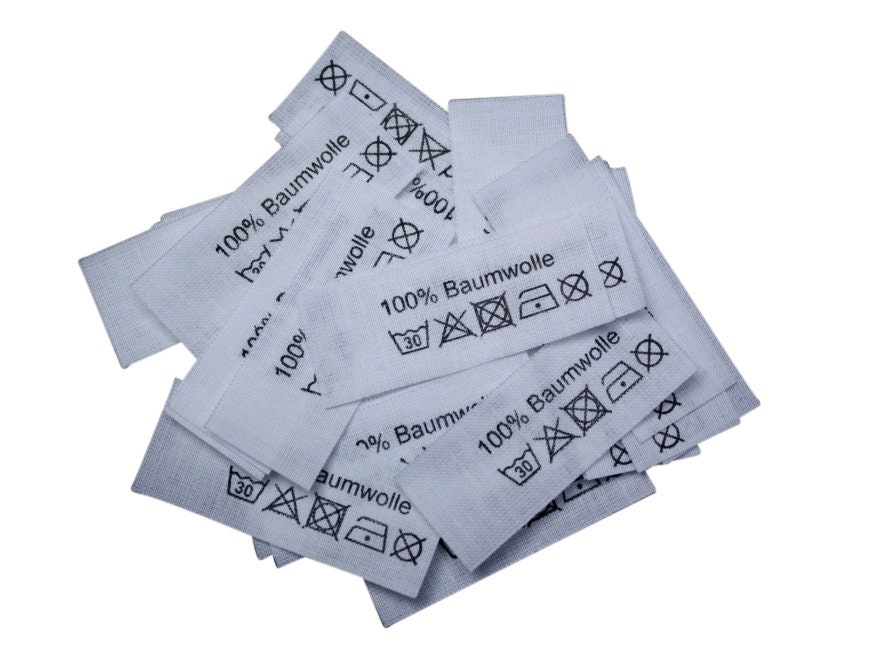 50 St. Textiletiketten 100% Baumwolle