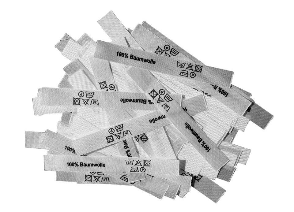 50 St. Textiletiketten 100% Baumwolle