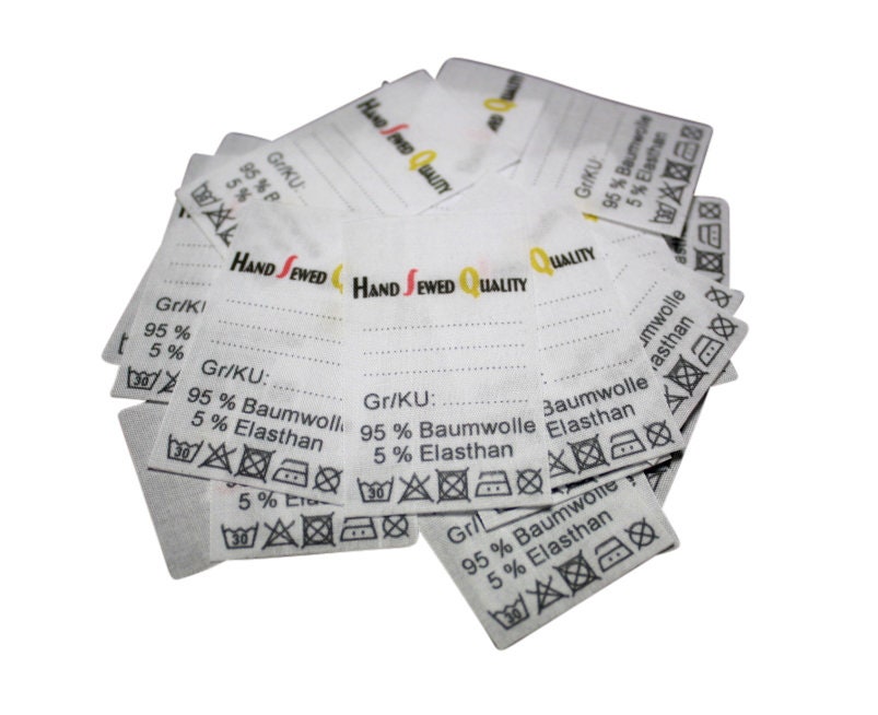 25 St. Textiletiketten Universal "Hand Sewed Quality"