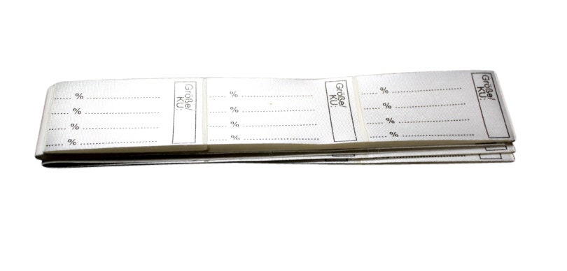 25 St. selbstklebende Textiletiketten Universal