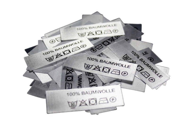 50 St. Textiletiketten 100% Baumwolle