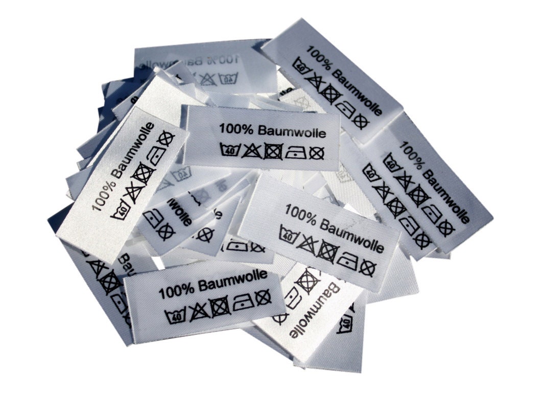 50 St. Textiletiketten 100% Baumwolle
