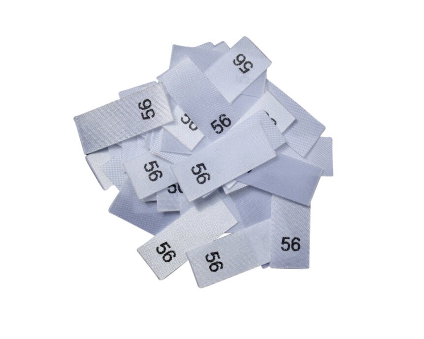 25 St. Größenetiketten - Größe 56