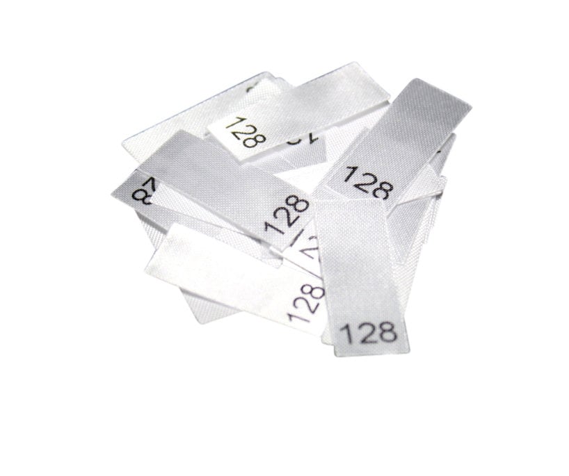 25 St. Textiletiketten - Größe 128