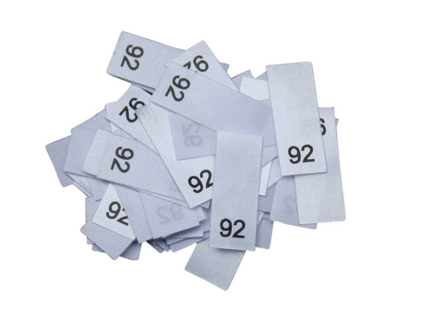 25 St. Größenetiketten - Größe 92