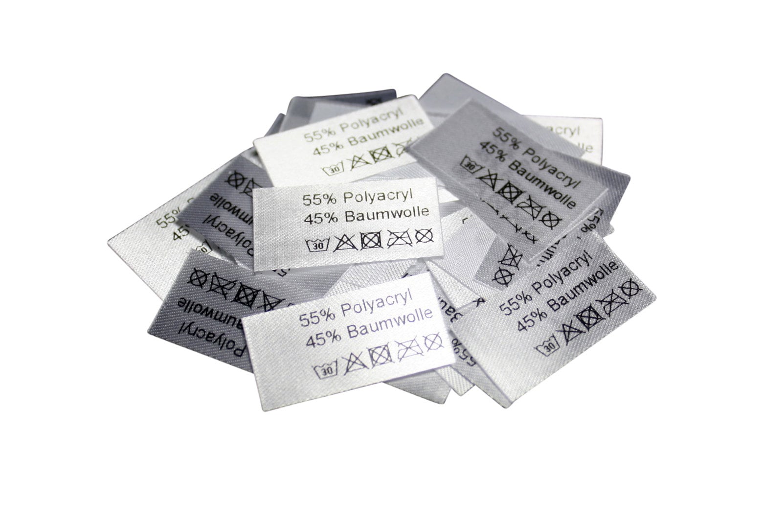 50 St. Textiletiketten 55% Polyacryl 45 Baumwolle