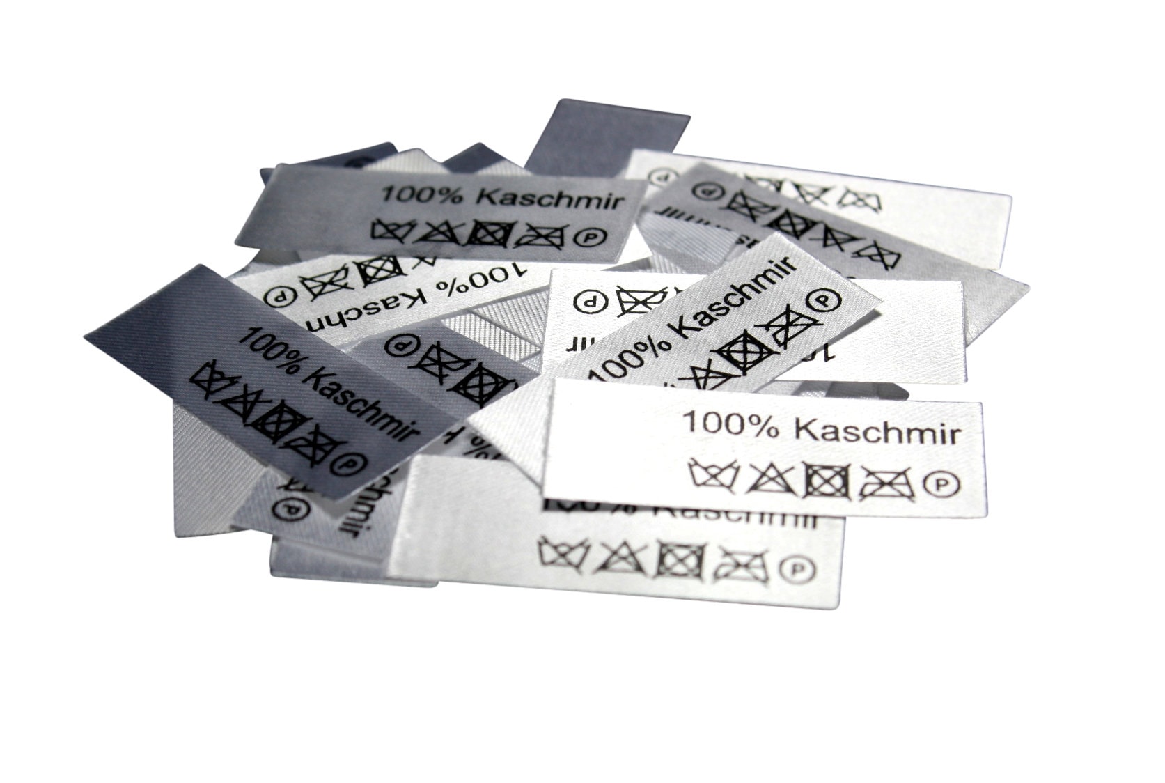 50 St. Textiletiketten 100% Kaschmir