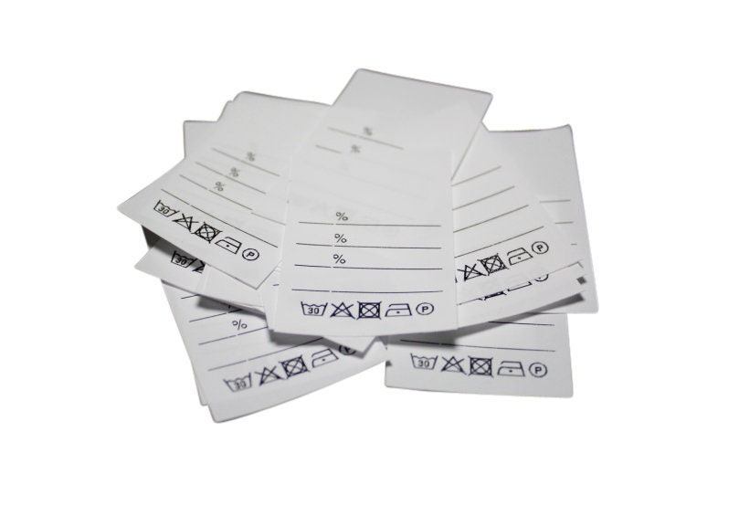 25 St. Textiletiketten Universal 4-zeilig