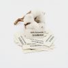 50 St. Textiletiketten aus Naturbaumwollband mit der Aufschrift 100% Schurwolle