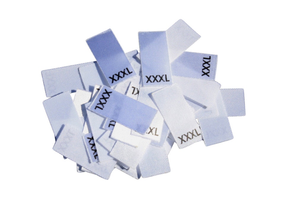 25 St. Textiletiketten Größe XXXL