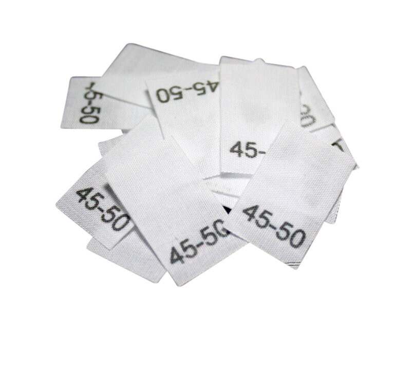 25 St. Textiletiketten Größe KU: 45-50