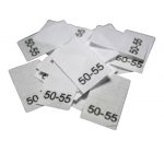 25 St. Textiletiketten Größe KU: 50-55