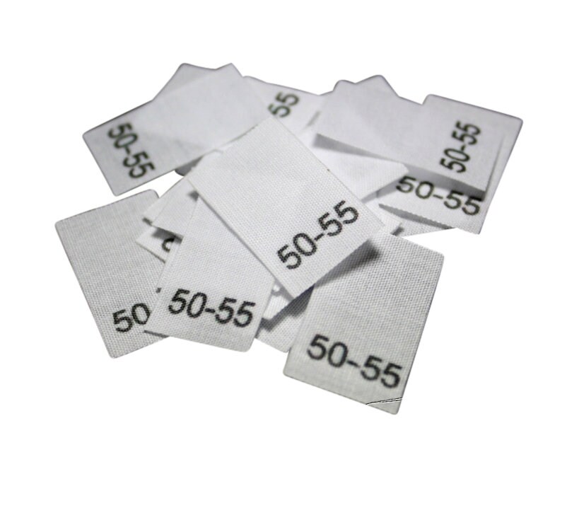 25 St. Textiletiketten Größe KU: 50-55
