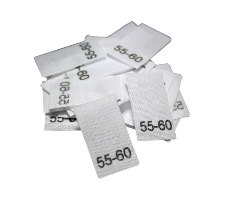 25 St. Textiletiketten Größe KU: 55-60