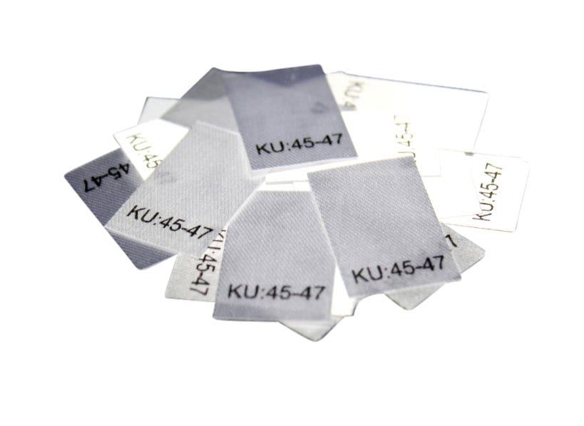 25 St. Textiletiketten Größe KU: 45-47