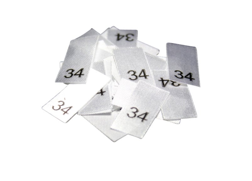 25 St. Größenetiketten - Größe 34