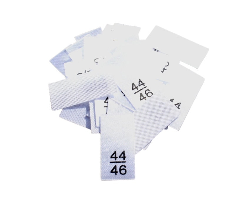 25 St. Textiletiketten - Größe 44/46