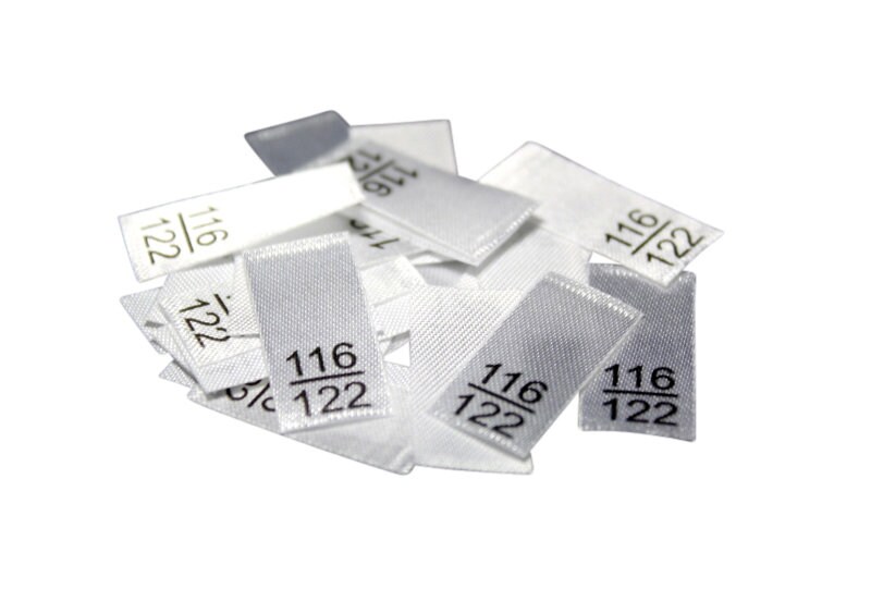25 St. Textiletiketten - Größe 116/122
