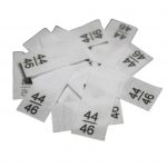 25 St. Textiletiketten - Größe 44/46 auf Mischband