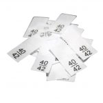 25 St. Textiletiketten - Größe 40/42 auf Mischband