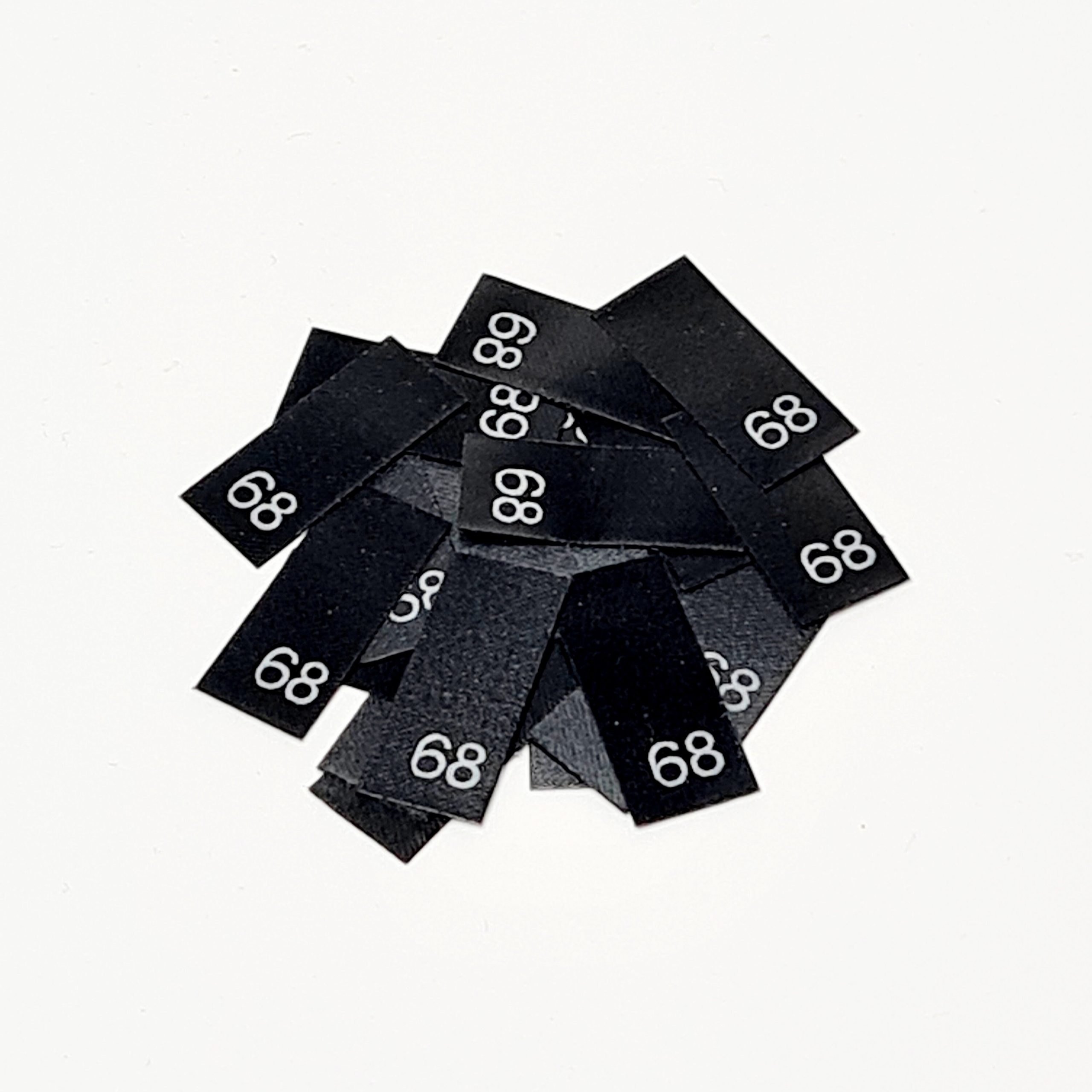 25 St. Textiletiketten Größe 68