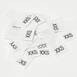 25 St. Textiletiketten  Größe XXS auf Mischband