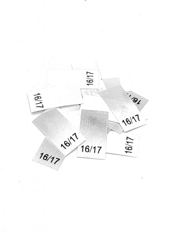 25 St. Textiletiketten -SchuhGröße 16/17