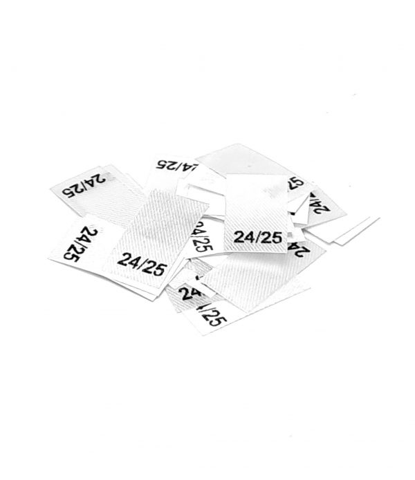 25 St. Textiletiketten -SchuhGröße 24/25