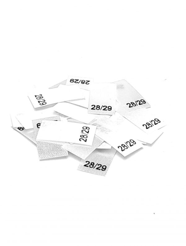 25 St. Textiletiketten -SchuhGröße 28/29