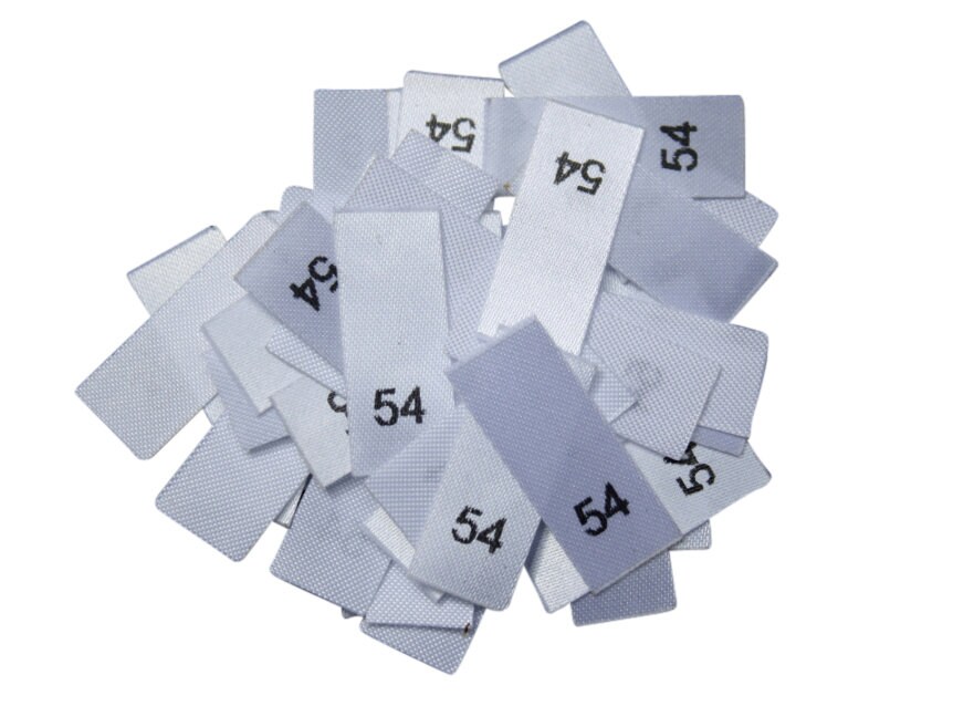 25 St. Größenetiketten - Größe 54