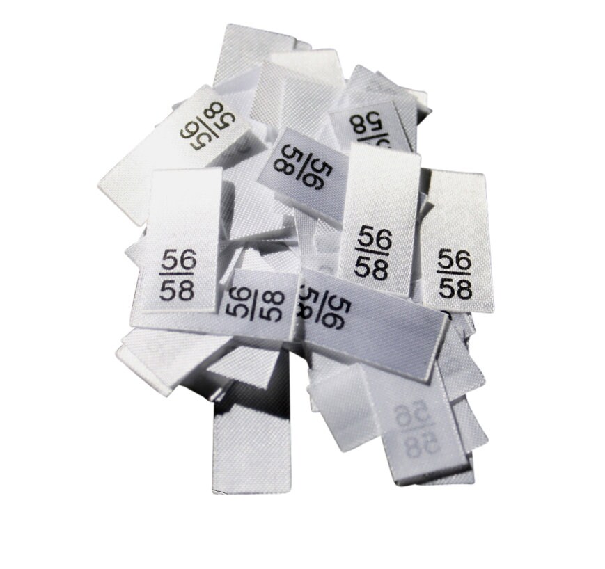 25 St. Textiletiketten - Größe 56/58