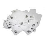 25 St. Textiletiketten - Größe 152 auf Mischband