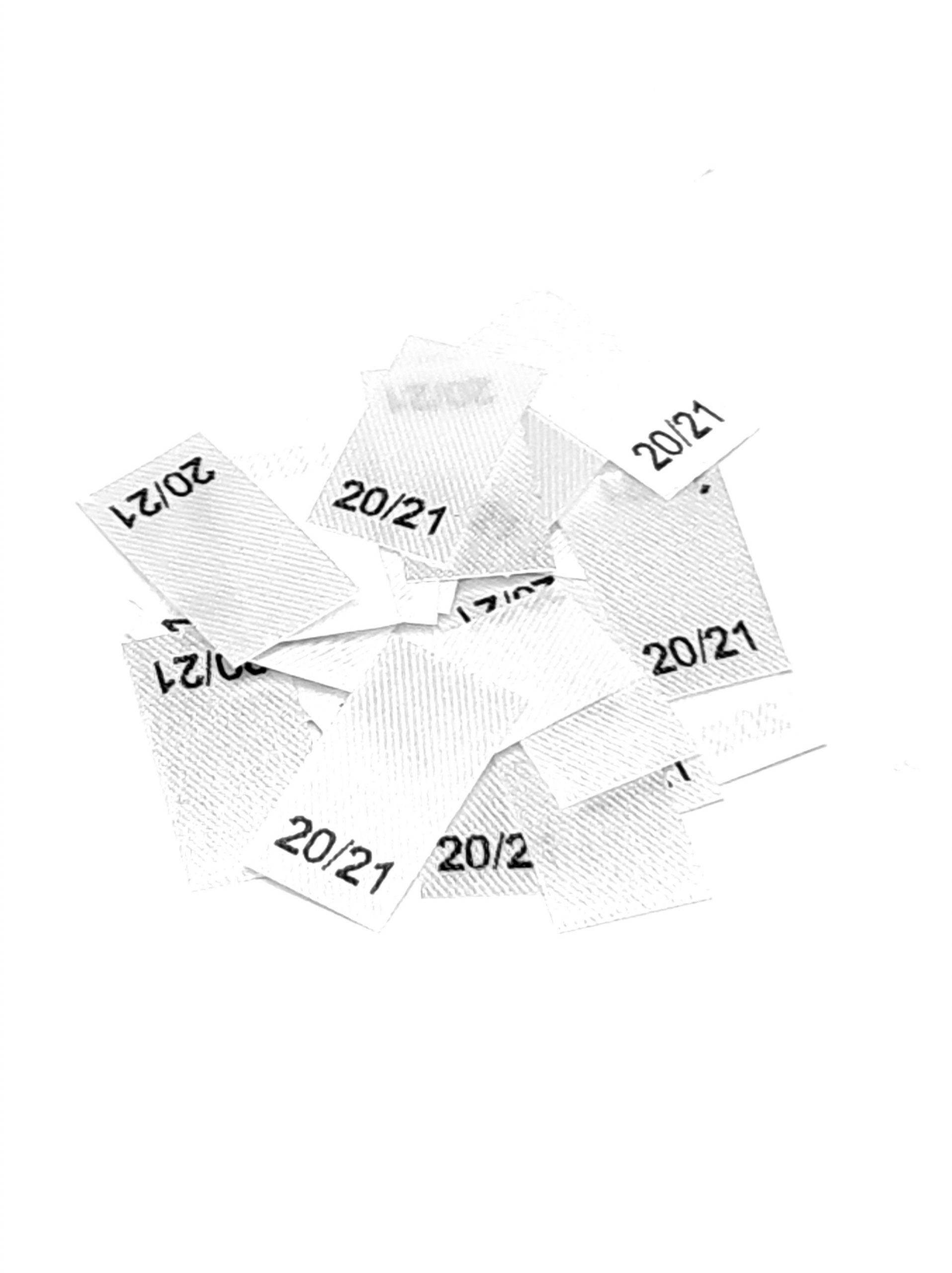 25 St. Textiletiketten -SchuhGröße 20/21