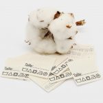 25 St. Textiletiketten Taille: ____ zum mit Pflegesymbole (französisch)