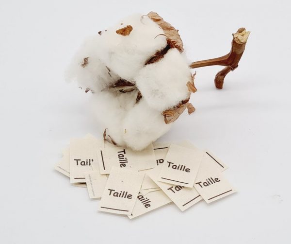 25 St. Textiletiketten Taille: ____ zum  (französisch)