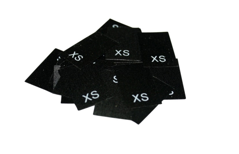 25 St. Textiletiketten Größe XS