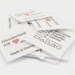 25 St. Textiletiketten Universal Handarbeit mit Herz
