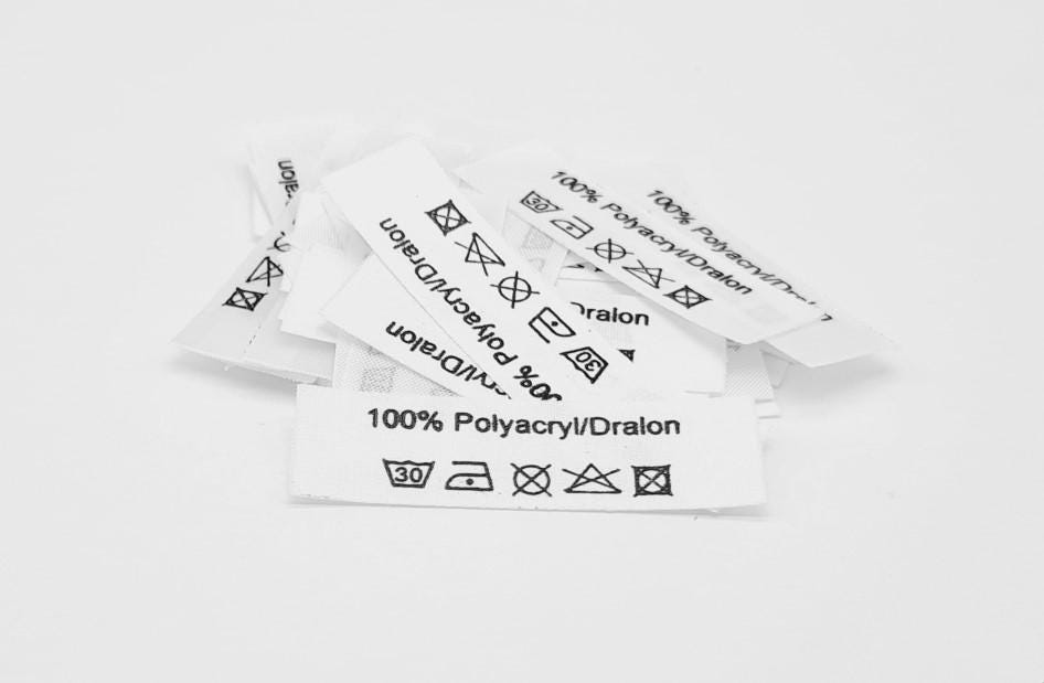50 St. Textiletiketten 100% Polyacryl/Dralon