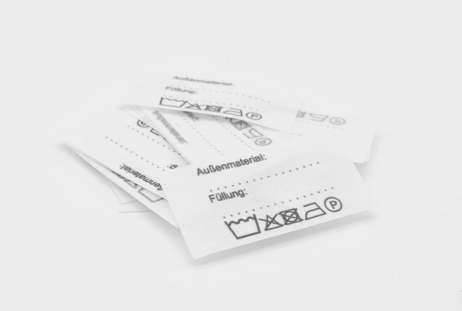 25 St. Textiletiketten - Außenmaterial / Füllung