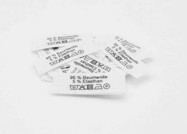 50 St. Textiletiketten 95 % Baumwolle 5 Elasthan