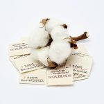 Textiletiketten aus Naturbaumwollband 100% Baumwolle mit 30 Grad waschen und XXXX 20 Stück